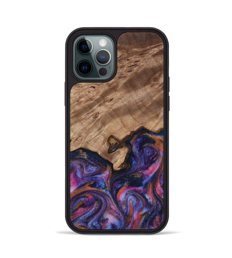 iPhone 12 Pro Wood Phone Case - Will (Blue, 817696)
