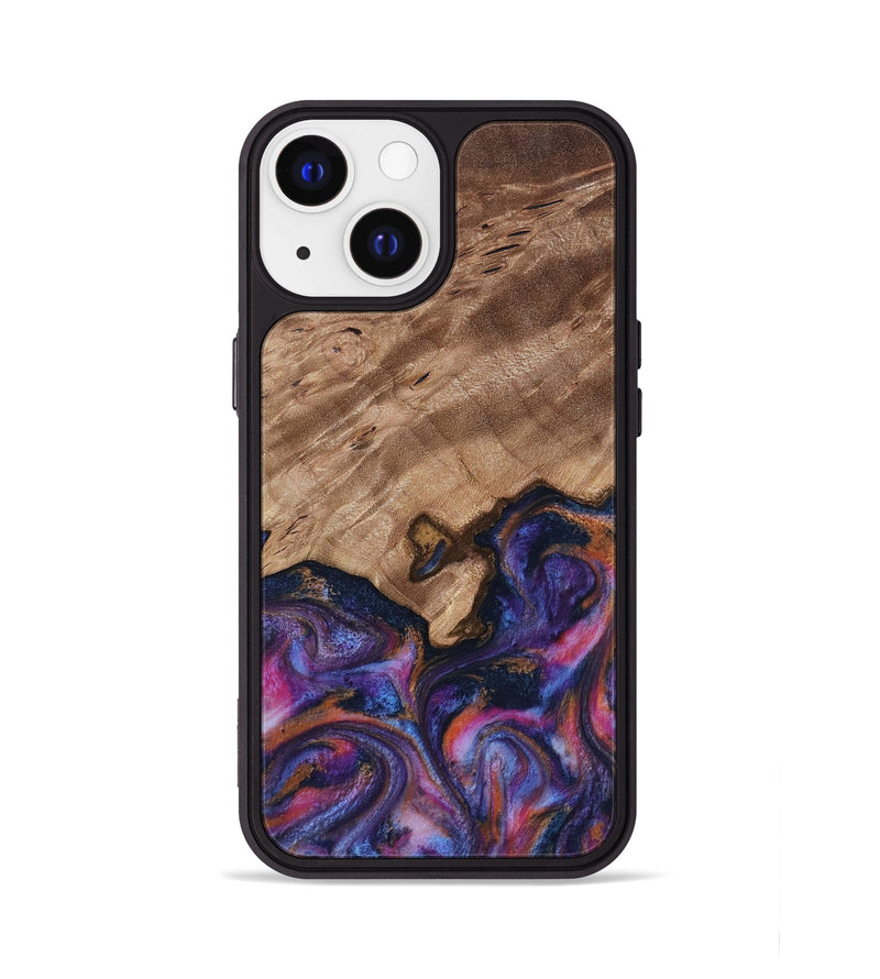 iPhone 13 Wood Phone Case - Will (Blue, 817696)