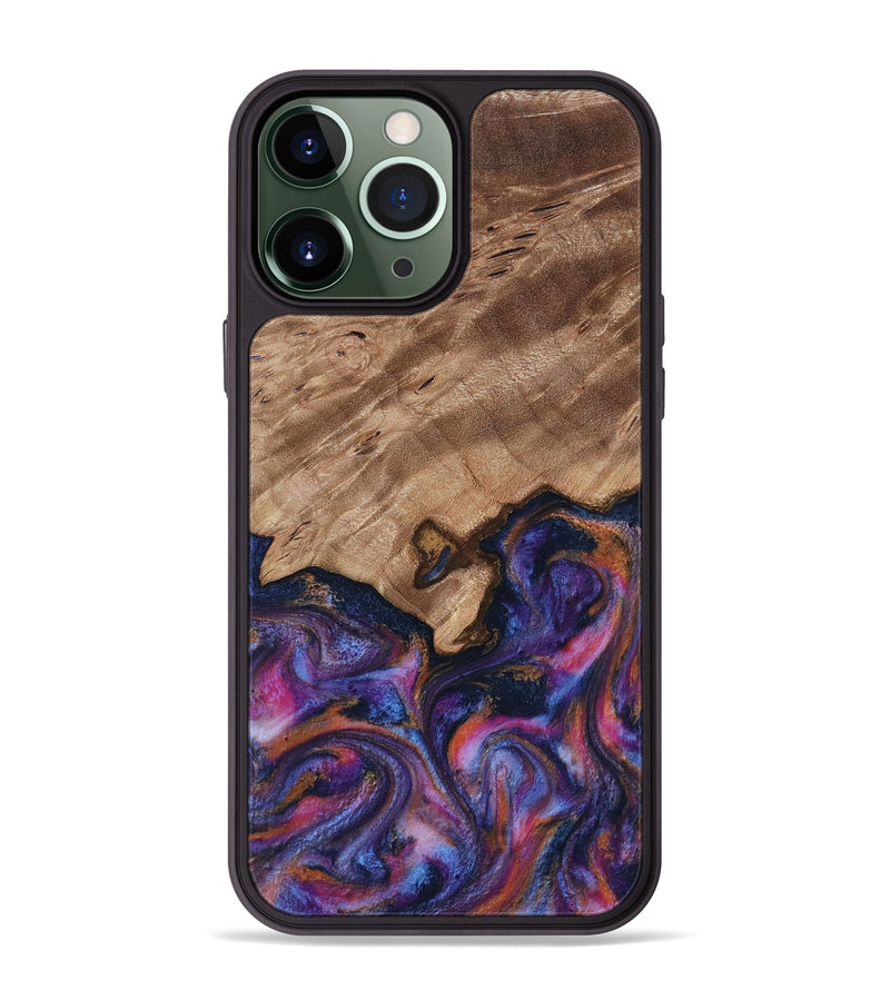 iPhone 13 Pro Max Wood Phone Case - Will (Blue, 817696)
