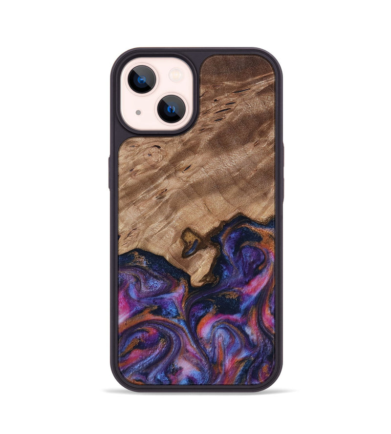 iPhone 14 Wood Phone Case - Will (Blue, 817696)