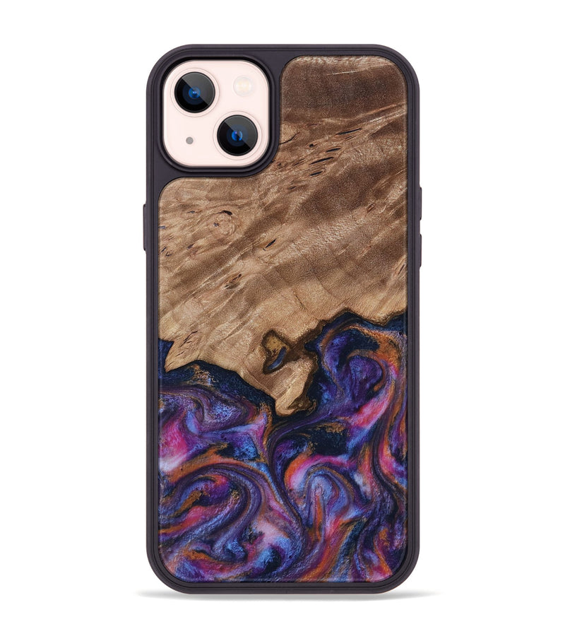 iPhone 14 Plus Wood Phone Case - Will (Blue, 817696)