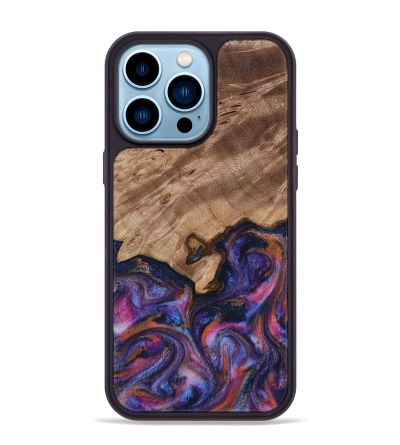 iPhone 14 Pro Max Wood Phone Case - Will (Blue, 817696)