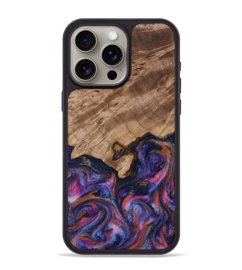 iPhone 15 Pro Max Wood Phone Case - Will (Blue, 817696)