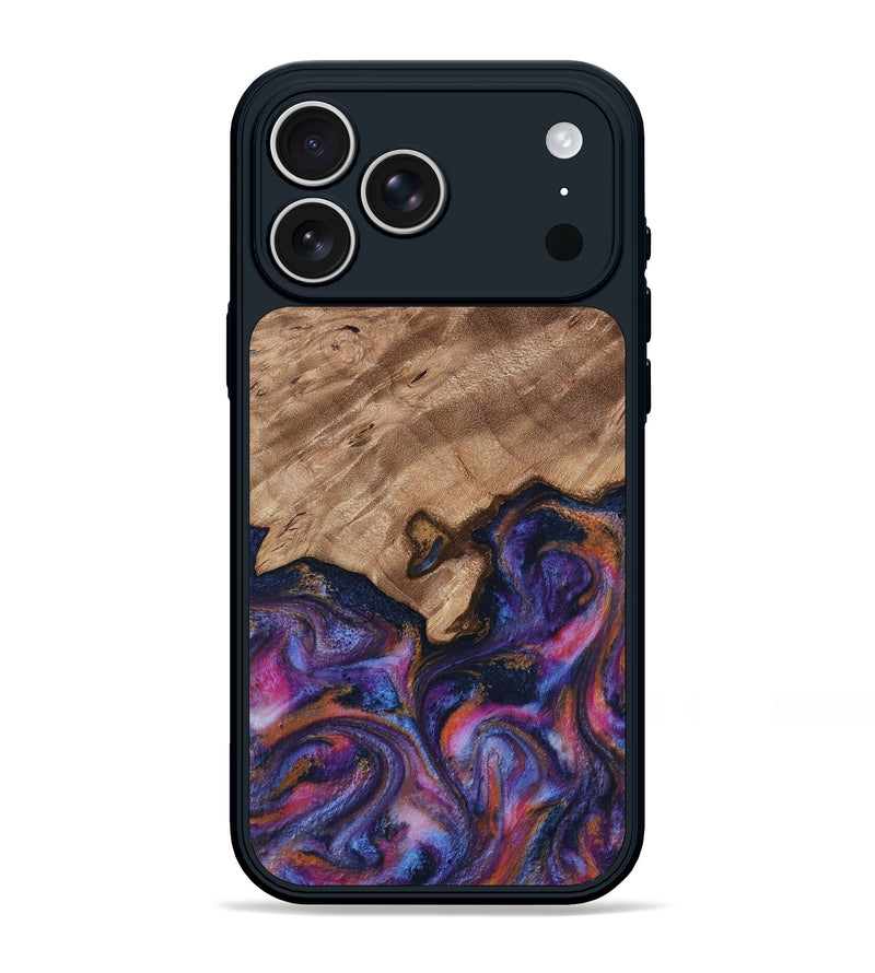 iPhone 17 Pro Max Wood Phone Case - Will (Blue, 817696)
