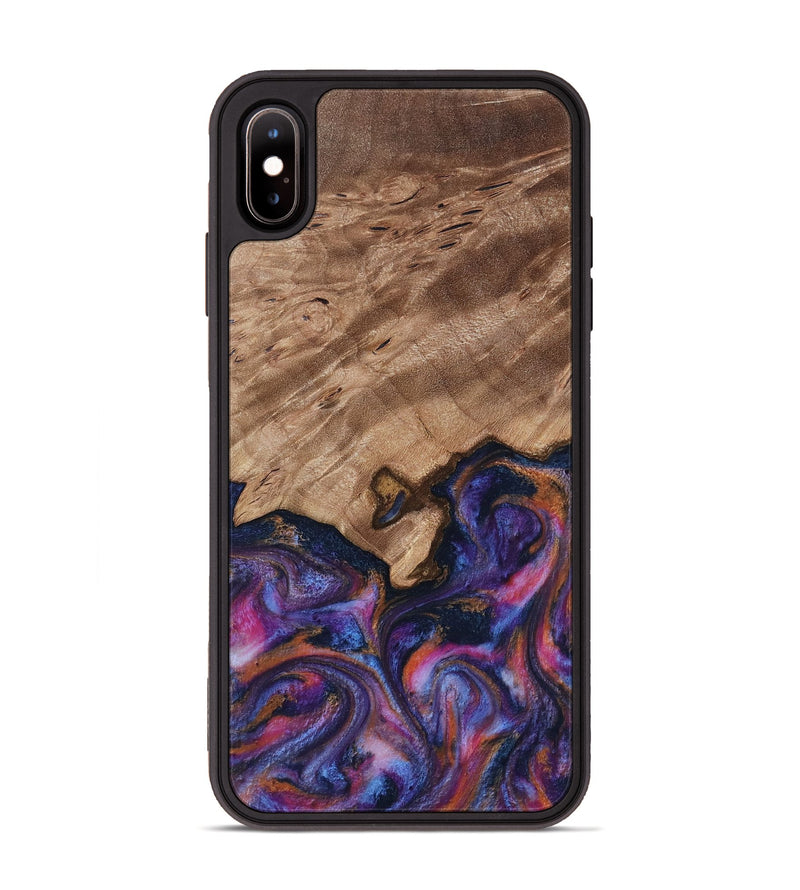 iPhone Xs Max Wood Phone Case - Will (Blue, 817696)