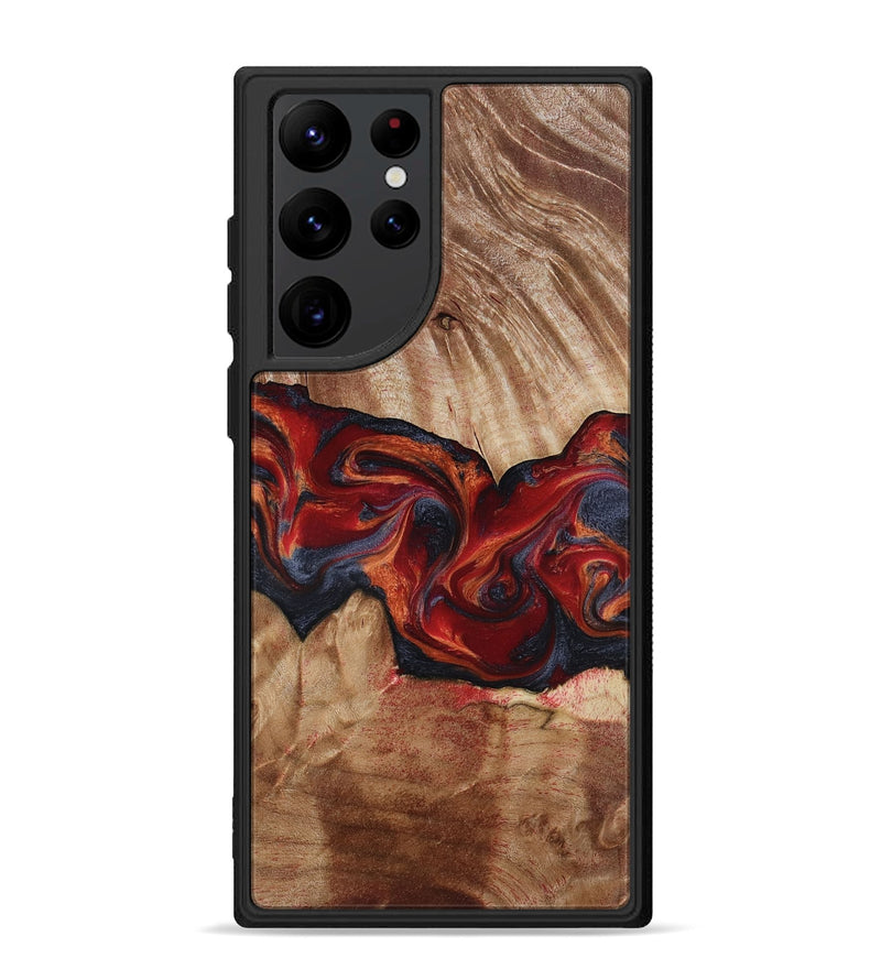 Galaxy S22 Ultra Wood Phone Case - Tiara (Red, 817699)