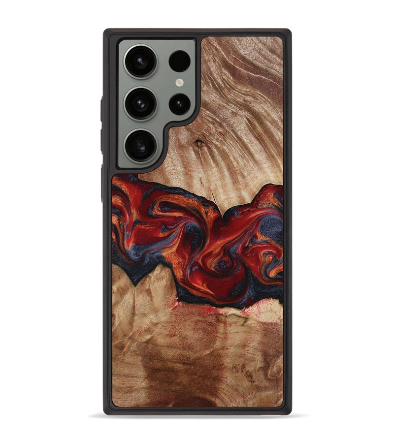Galaxy S23 Ultra Wood Phone Case - Tiara (Red, 817699)