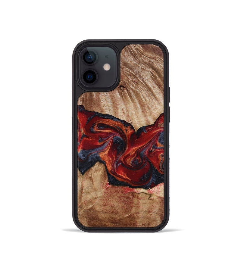 iPhone 12 mini Wood Phone Case - Tiara (Red, 817699)