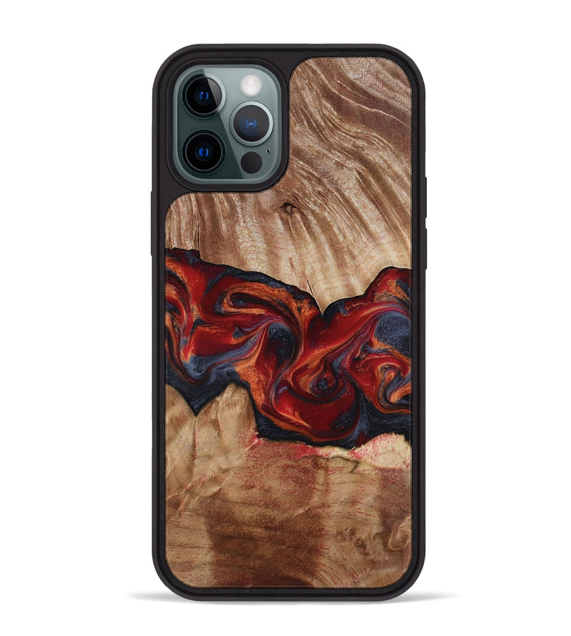 iPhone 12 Pro Max Wood Phone Case - Tiara (Red, 817699)