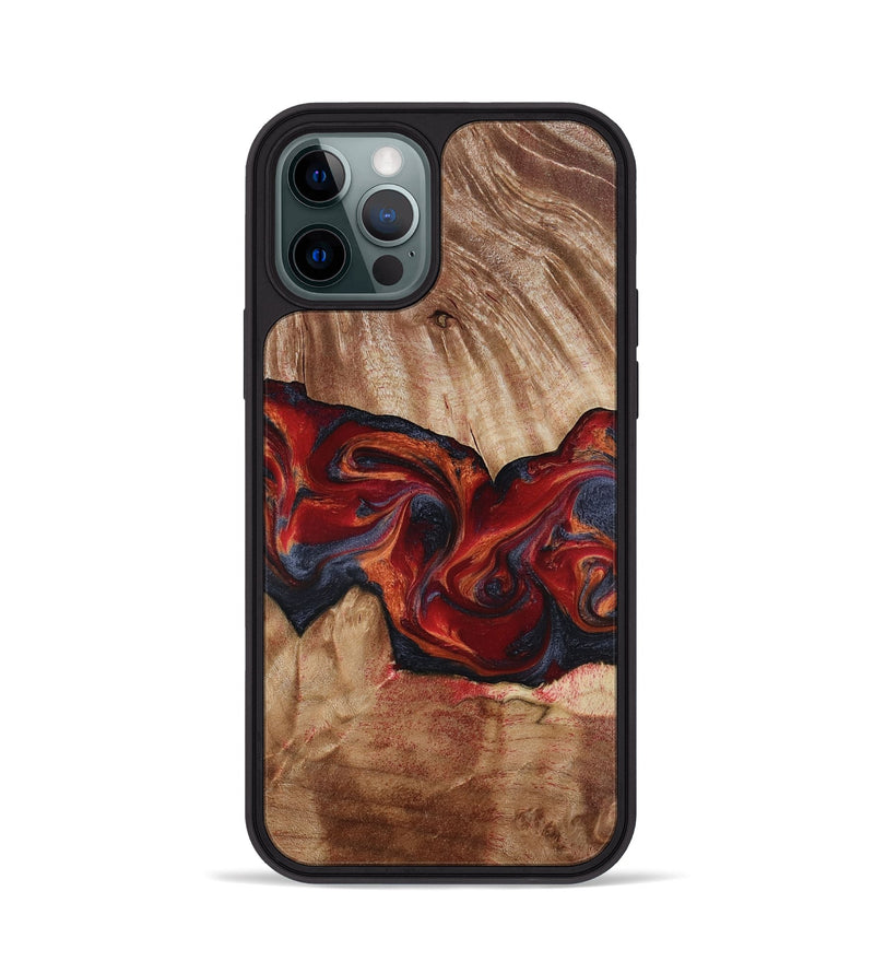 iPhone 12 Pro Wood Phone Case - Tiara (Red, 817699)