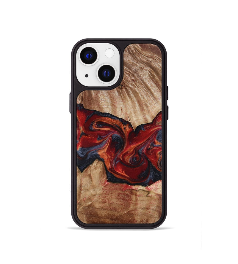 iPhone 13 mini Wood Phone Case - Tiara (Red, 817699)