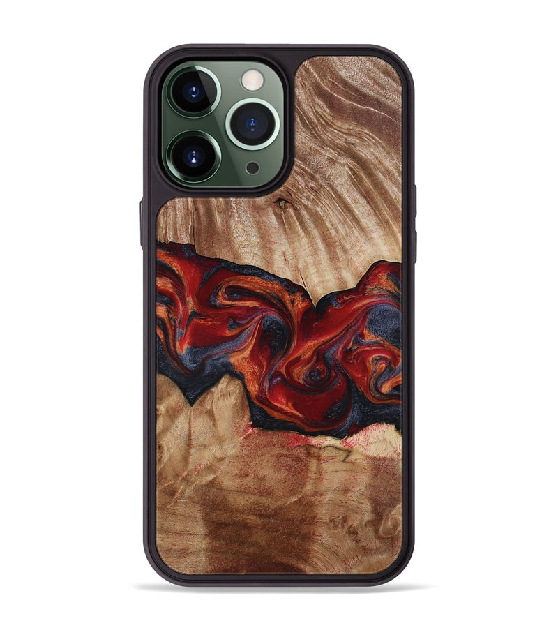 iPhone 13 Pro Max Wood Phone Case - Tiara (Red, 817699)