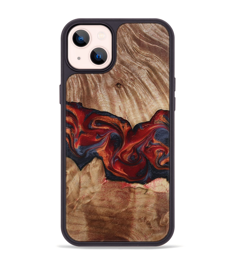 iPhone 14 Plus Wood Phone Case - Tiara (Red, 817699)
