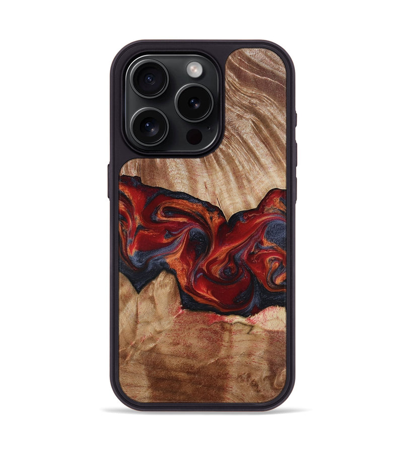 iPhone 15 Pro Wood Phone Case - Tiara (Red, 817699)