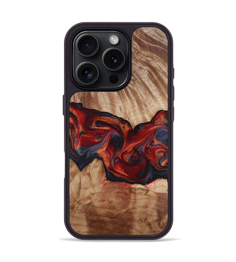 iPhone 16 Pro Wood Phone Case - Tiara (Red, 817699)