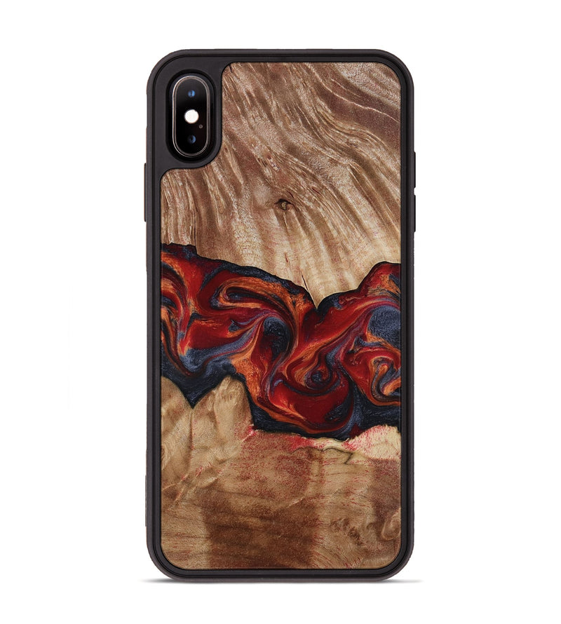 iPhone Xs Max Wood Phone Case - Tiara (Red, 817699)