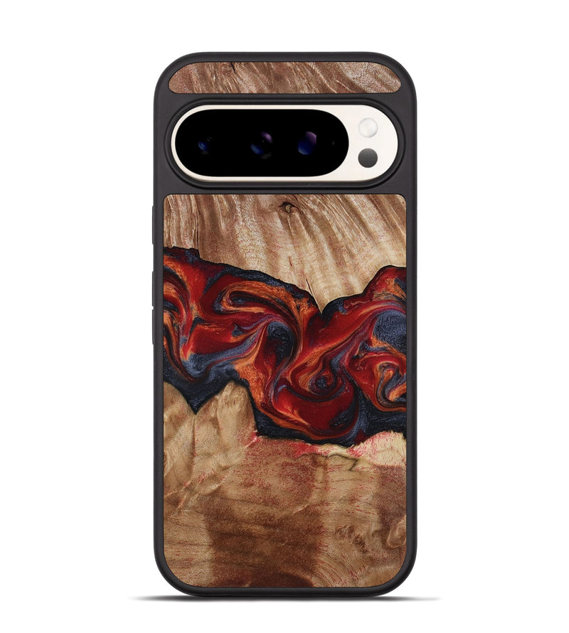 Pixel 9 Wood Phone Case - Tiara (Red, 817699)
