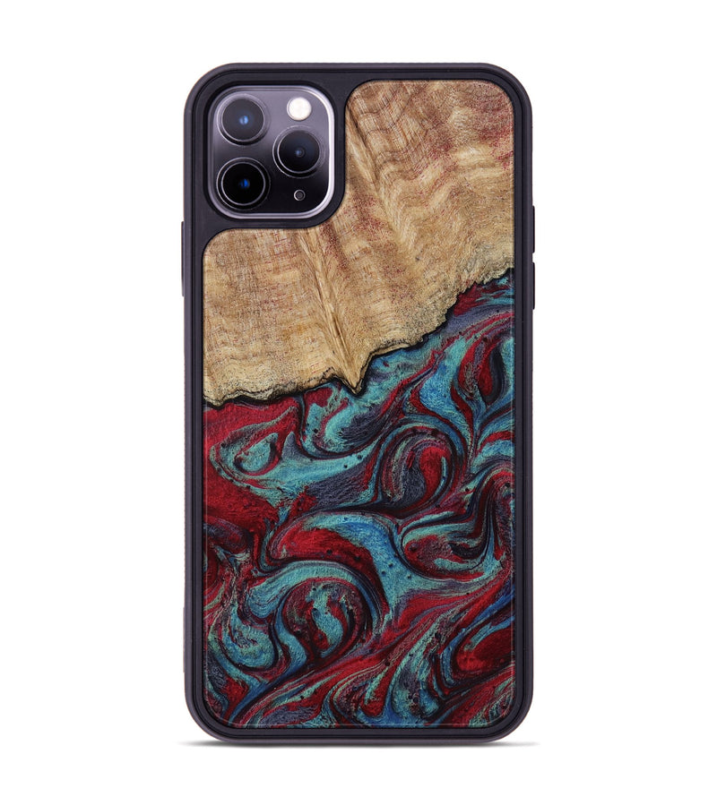 iPhone 11 Pro Max Wood Phone Case - Una (Red, 817700)