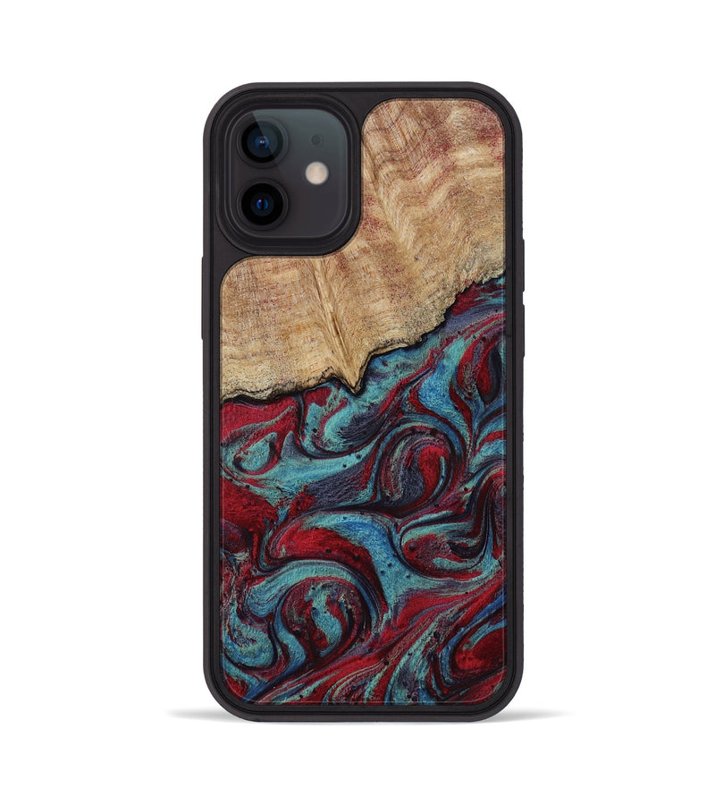 iPhone 12 Wood Phone Case - Una (Red, 817700)