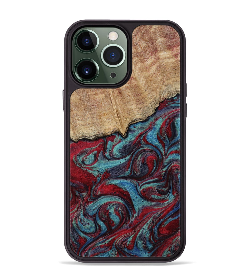 iPhone 13 Pro Max Wood Phone Case - Una (Red, 817700)