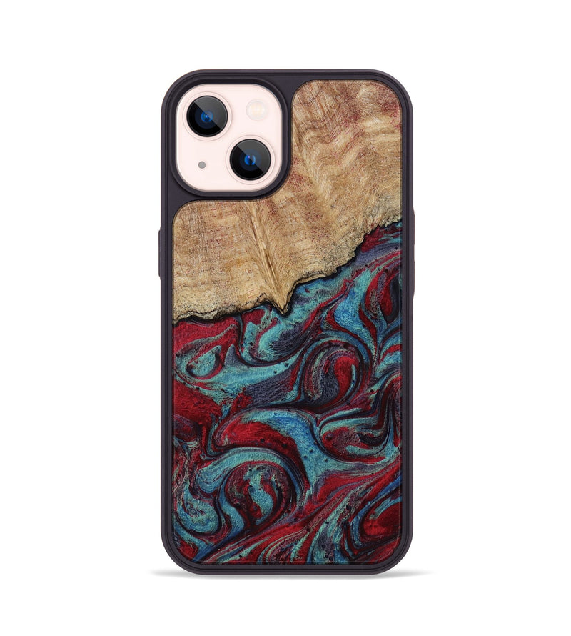 iPhone 14 Wood Phone Case - Una (Red, 817700)