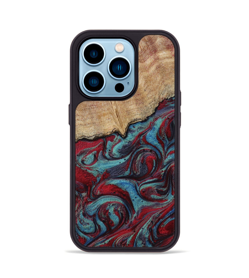 iPhone 14 Pro Wood Phone Case - Una (Red, 817700)