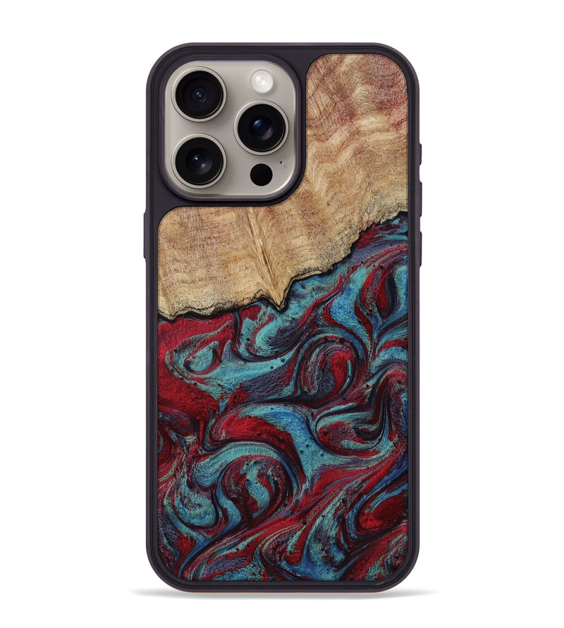 iPhone 15 Pro Max Wood Phone Case - Una (Red, 817700)