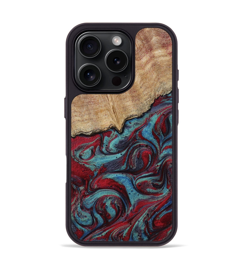 iPhone 16 Pro Wood Phone Case - Una (Red, 817700)