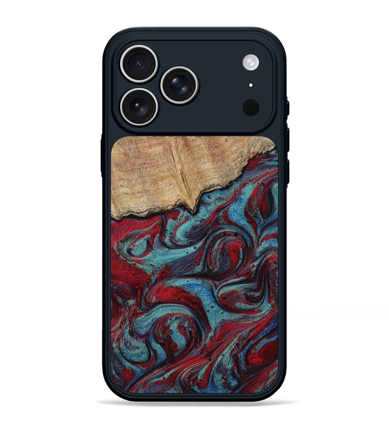 iPhone 17 Pro Max Wood Phone Case - Una (Red, 817700)