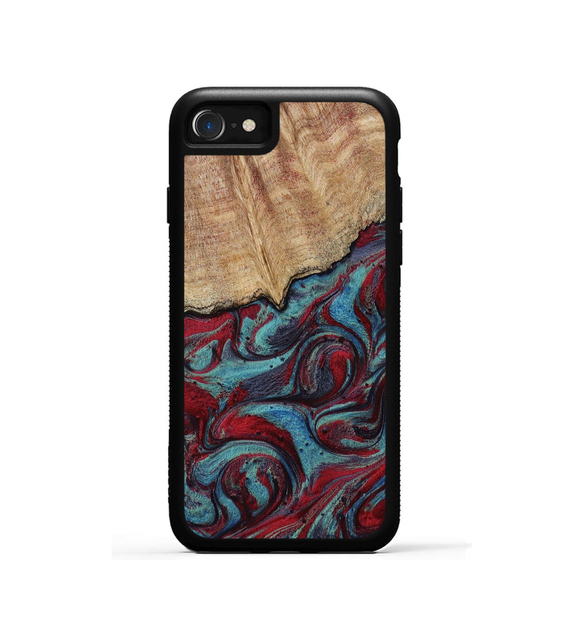 iPhone SE Wood Phone Case - Una (Red, 817700)
