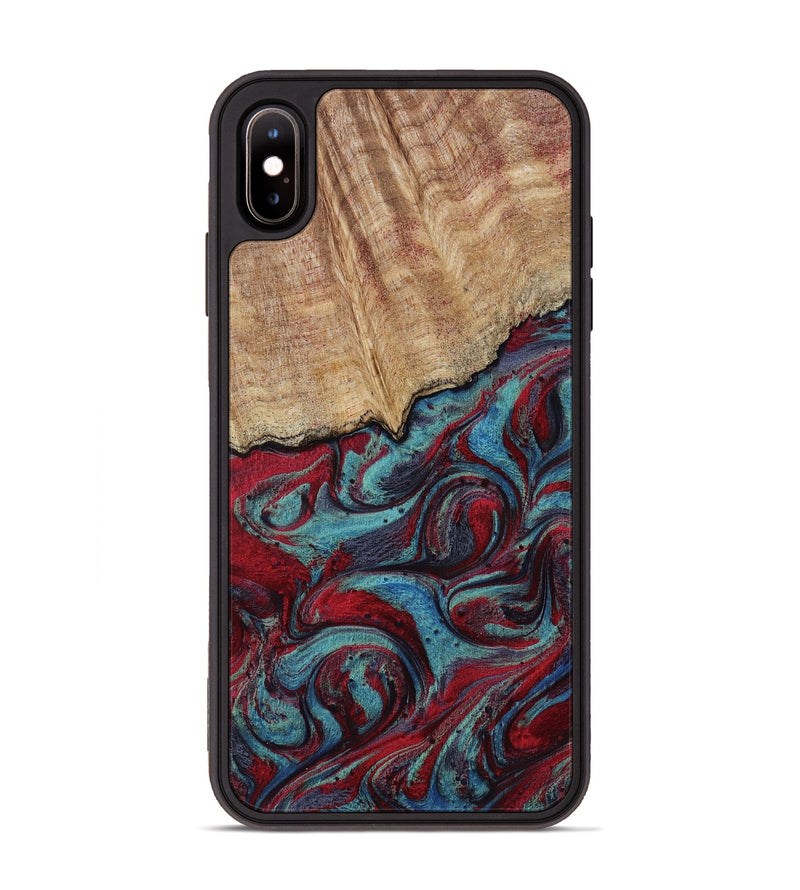 iPhone Xs Max Wood Phone Case - Una (Red, 817700)