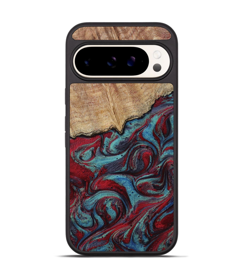 Pixel 9 Wood Phone Case - Una (Red, 817700)