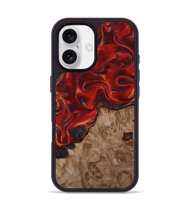 iPhone 17 Wood Phone Case - Abner (Red, 817701)