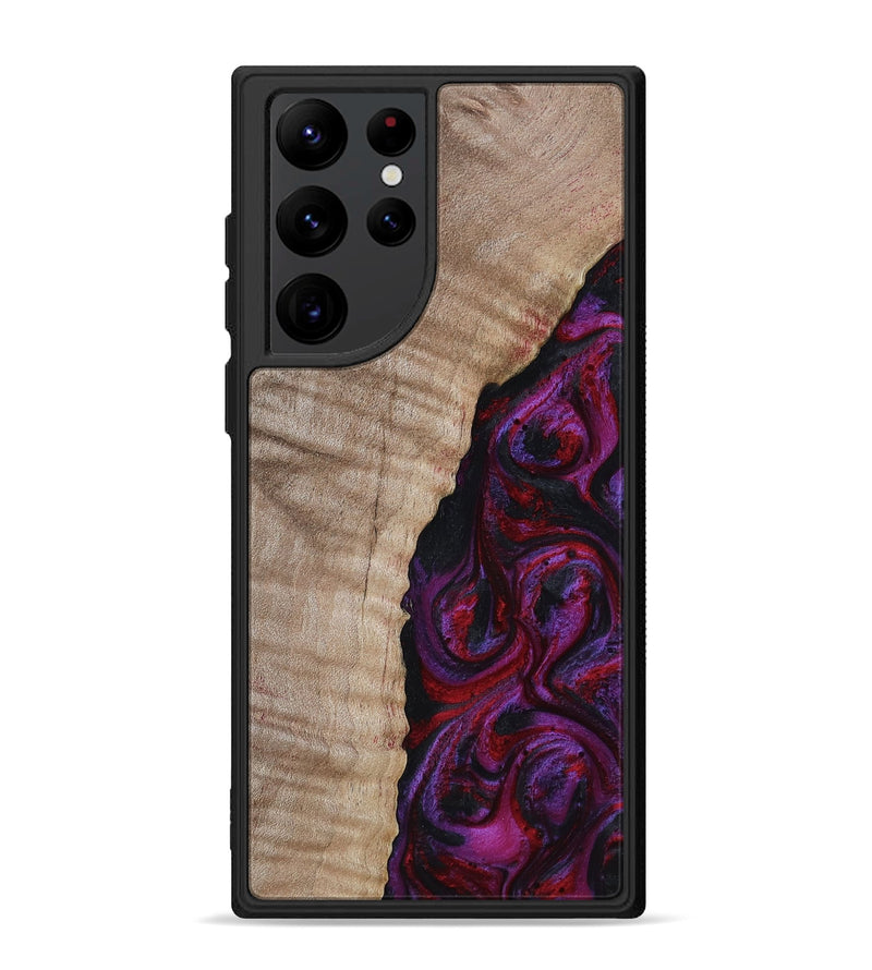 Galaxy S22 Ultra Wood Phone Case - Effie (Red, 817702)