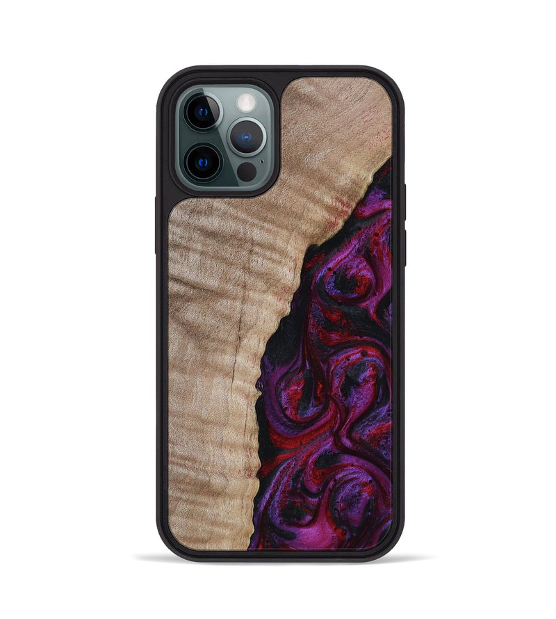 iPhone 12 Pro Wood Phone Case - Effie (Red, 817702)