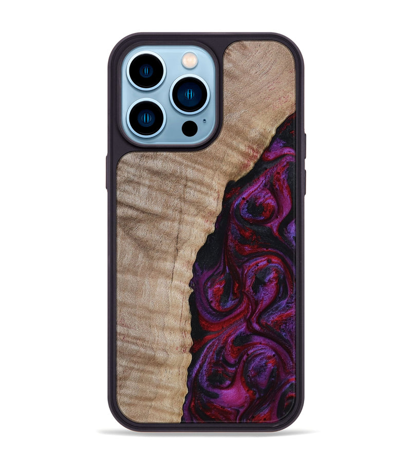 iPhone 14 Pro Max Wood Phone Case - Effie (Red, 817702)
