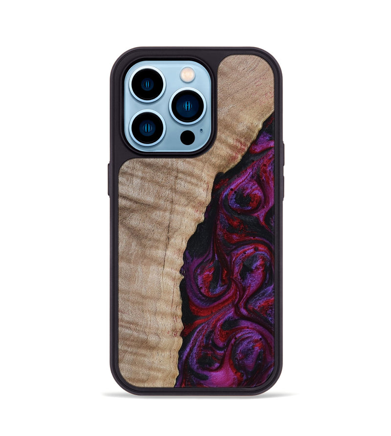 iPhone 14 Pro Wood Phone Case - Effie (Red, 817702)