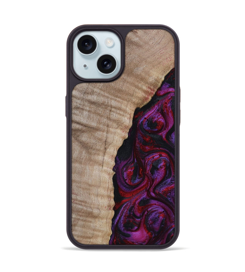 iPhone 15 Wood Phone Case - Effie (Red, 817702)