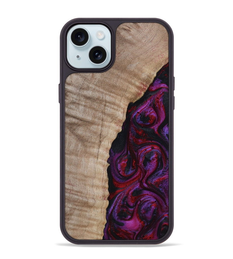 iPhone 15 Plus Wood Phone Case - Effie (Red, 817702)