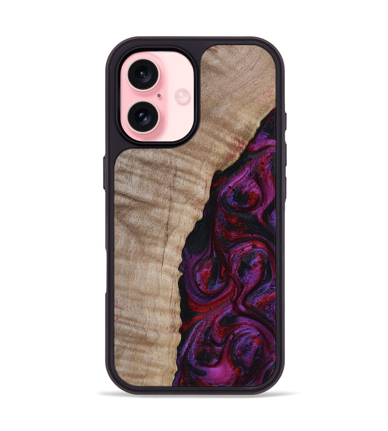 iPhone 16 Wood Phone Case - Effie (Red, 817702)