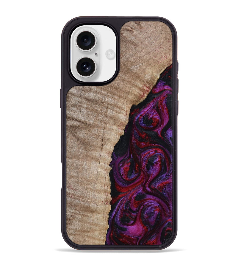 iPhone 16 Plus Wood Phone Case - Effie (Red, 817702)