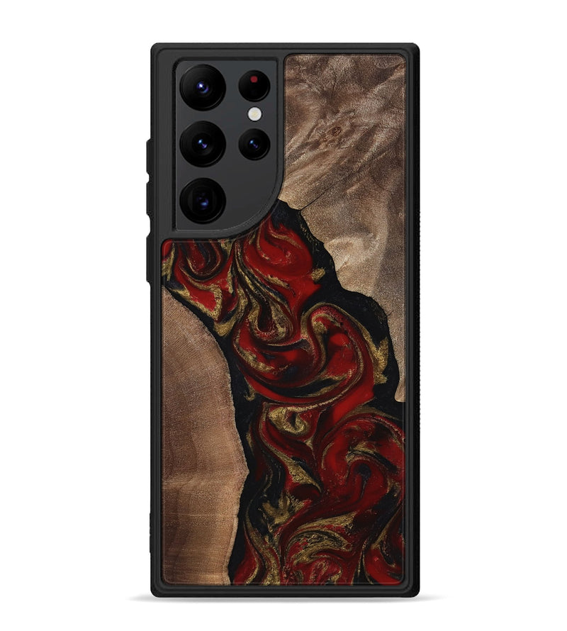Galaxy S22 Ultra Wood Phone Case - Hedwig (Red, 817703)