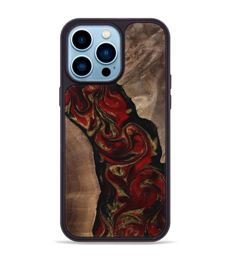 iPhone 14 Pro Max Wood Phone Case - Hedwig (Red, 817703)