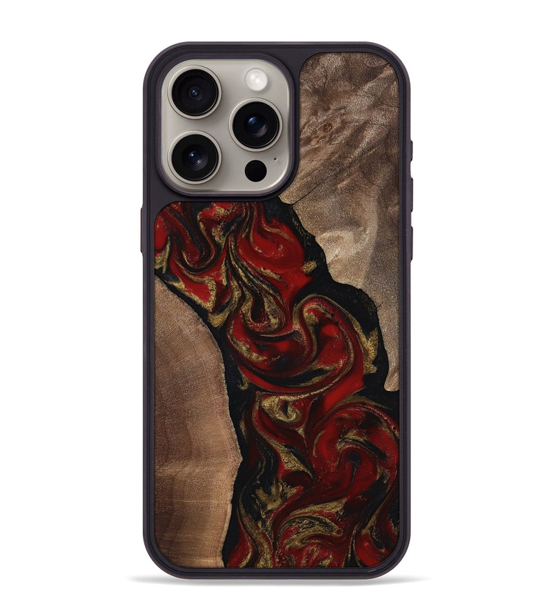 iPhone 15 Pro Max Wood Phone Case - Hedwig (Red, 817703)