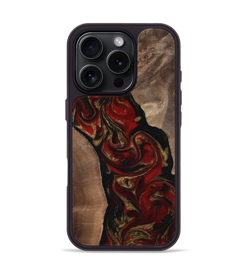 iPhone 16 Pro Wood Phone Case - Hedwig (Red, 817703)