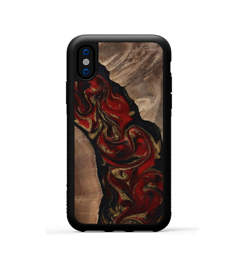iPhone Xs Wood Phone Case - Hedwig (Red, 817703)