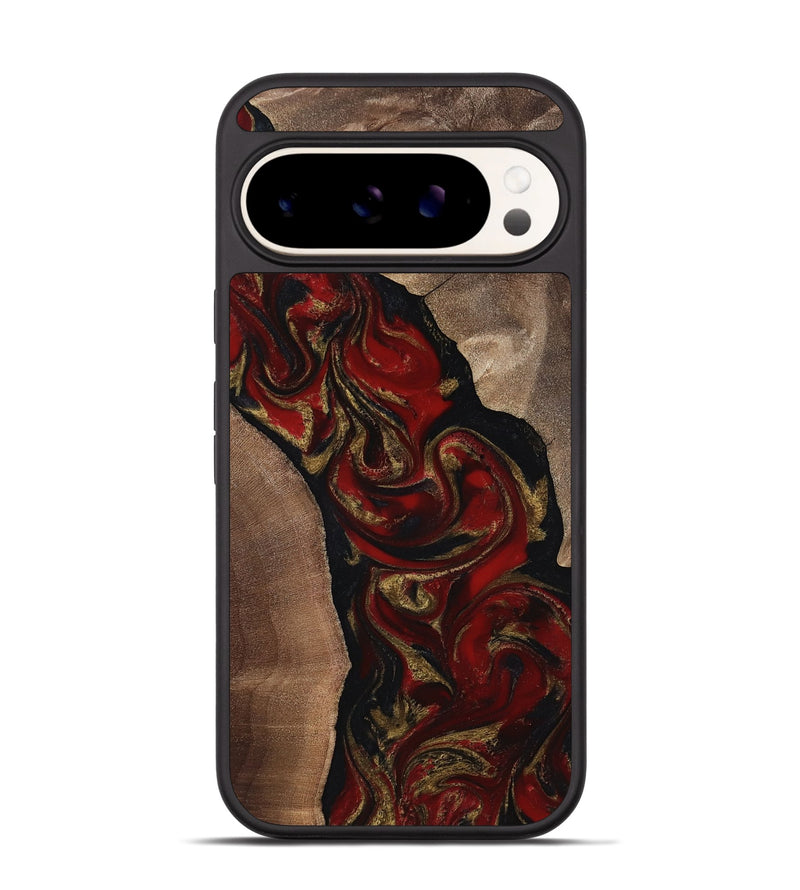 Pixel 9 Wood Phone Case - Hedwig (Red, 817703)