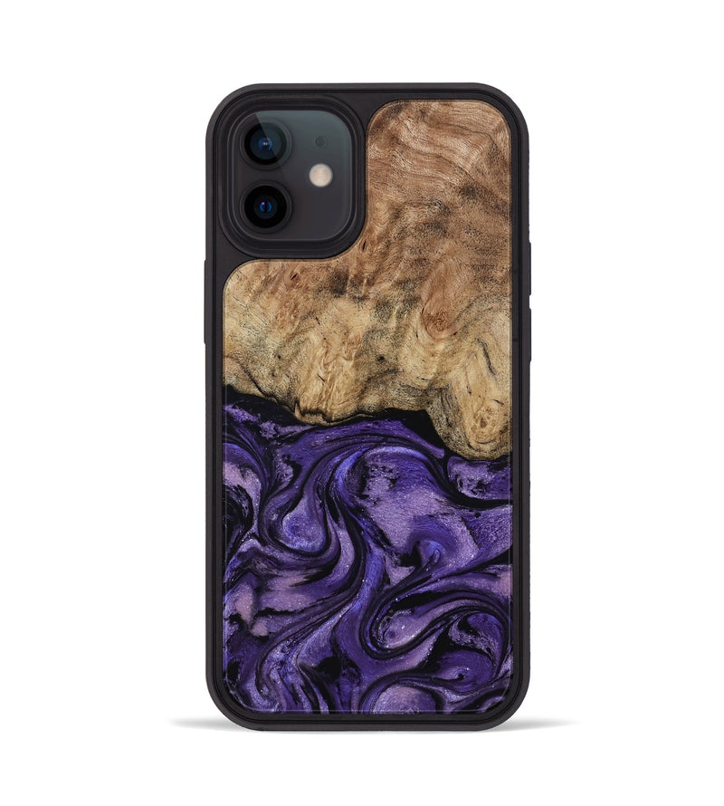 iPhone 12 Wood Phone Case - Nell (Purple, 817704)