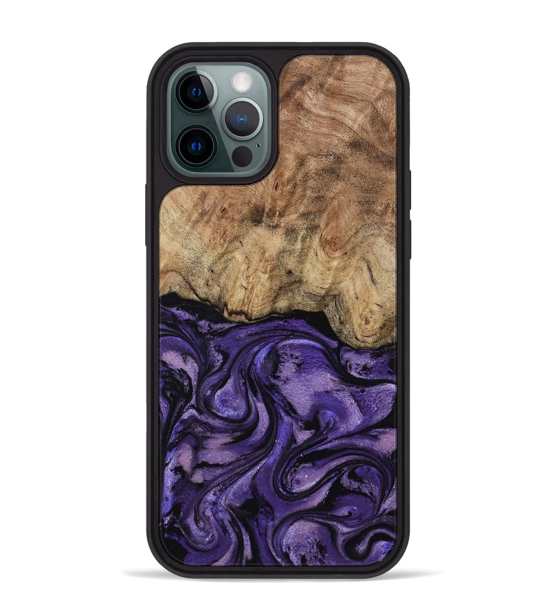 iPhone 12 Pro Max Wood Phone Case - Nell (Purple, 817704)
