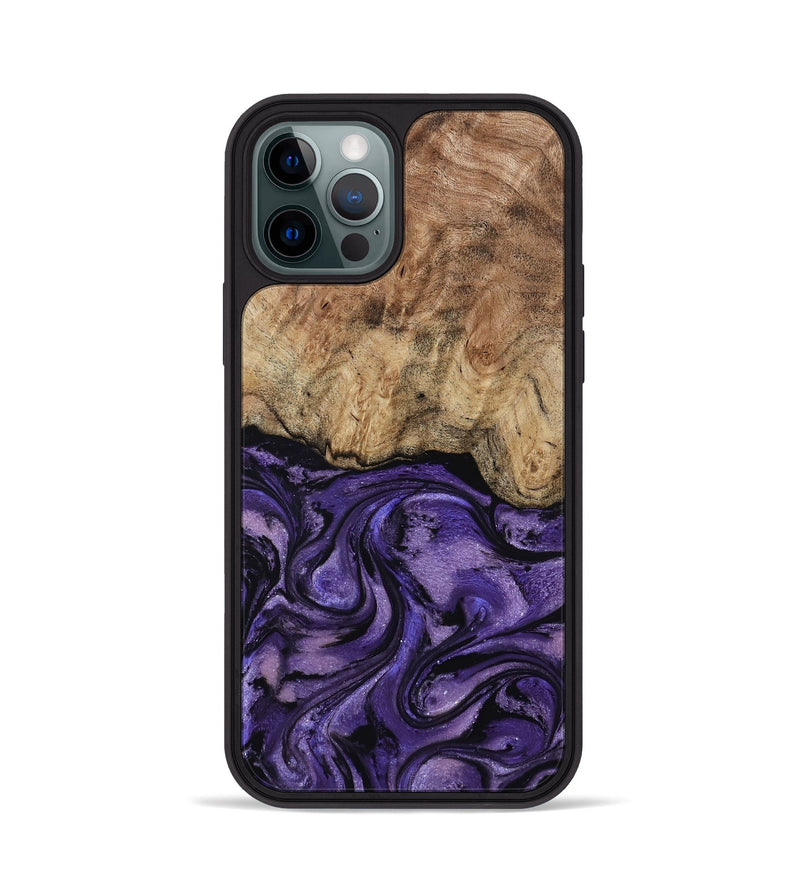 iPhone 12 Pro Wood Phone Case - Nell (Purple, 817704)